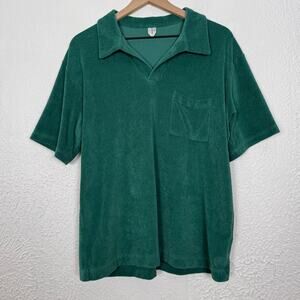 Arket Men's Terry Towelling Short Sleeve Polo Shirt Size XL